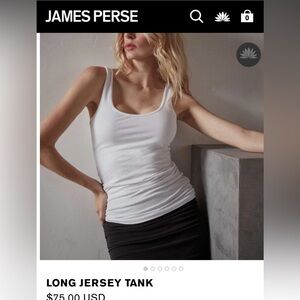 James Perse Long Jersey Tank